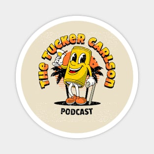 The Tucker Carlson Podcast Retro Toon Design Magnet